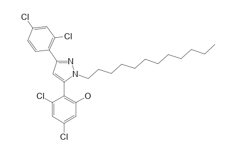 5-(4,6-DICHLORO-2-HYDROXYPHENYL)-3-(2,4-DICHLOROPHENYL)-1-DODECYL-PYRAZOLE