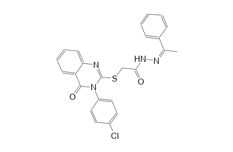 2-{[3-(4-chlorophenyl)-4-oxo-3,4-dihydro-2-quinazolinyl]sulfanyl}-N'-[(Z)-1-phenylethylidene]acetohydrazide