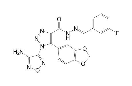 1-(4-amino-1,2,5-oxadiazol-3-yl)-5-(1,3-benzodioxol-5-yl)-N'-[(E)-(3-fluorophenyl)methylidene]-1H-1,2,3-triazole-4-carbohydrazide