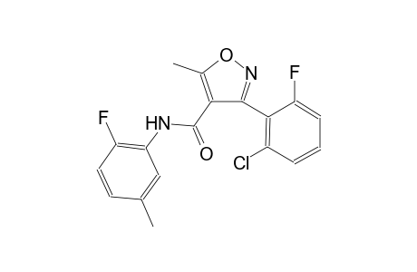 3-(2-chloro-6-fluorophenyl)-N-(2-fluoro-5-methylphenyl)-5-methyl-4-isoxazolecarboxamide
