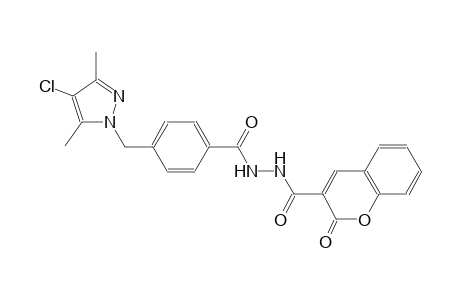 4-[(4-chloro-3,5-dimethyl-1H-pyrazol-1-yl)methyl]-N'-[(2-oxo-2H-chromen-3-yl)carbonyl]benzohydrazide