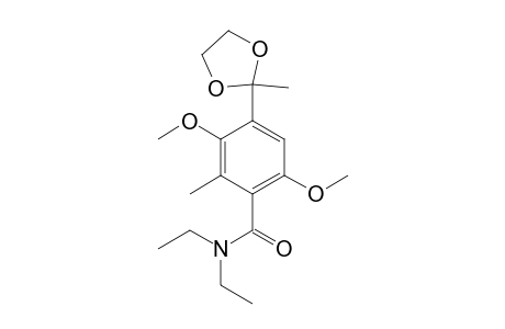 Benzamide, N,N-diethyl-3,6-dimethoxy-2-methyl-4-(2-methyl-1,3-dioxolan-2-yl)-