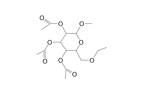 Methyl 2,3,4-tri-O-acetyl-6-O-ethylhexopyranoside