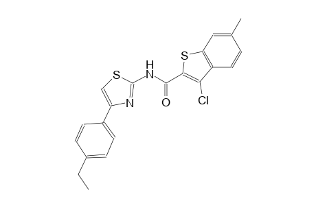 3-chloro-N-[4-(4-ethylphenyl)-1,3-thiazol-2-yl]-6-methyl-1-benzothiophene-2-carboxamide