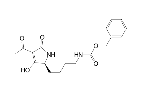Carbamic acid, [4-(4-acetyl-2,5-dihydro-3-hydroxy-5-oxo-1H-pyrrol-2-yl)butyl]-, phenylmethyl ester, (S)-