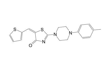 (5E)-2-[4-(4-methylphenyl)-1-piperazinyl]-5-(2-thienylmethylene)-1,3-thiazol-4(5H)-one
