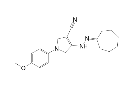 1-(p-Methoxyphenyl)-4-[2'-(cycloheptylidene)hydrazinyl]-2,5-dihydro-1H-pyrrole-3-carbonitrile