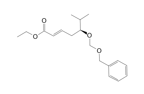 ETHYL-(S,E)-5-(BENZYLOXYMETHOXY)-6-METHYLHEPT-2-ENOATE