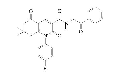 1-(4-fluorophenyl)-7,7-dimethyl-2,5-dioxo-N-(2-oxo-2-phenylethyl)-1,2,5,6,7,8-hexahydroquinoline-3-carboxamide