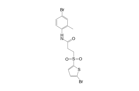 N-(4-bromo-2-methylphenyl)-3-[(5-bromo-2-thienyl)sulfonyl]propanamide