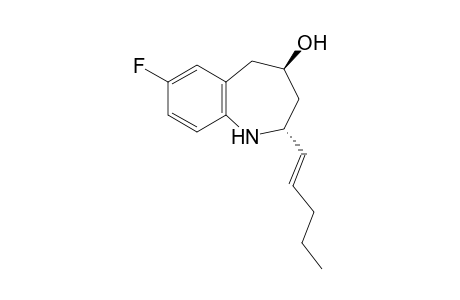 trans-7-Fluoro-2-[(E)-pent-1-enyl]-2,3,4,5-tetrahydro-1H-1-benzazepin-4-ol