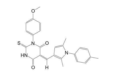 (5Z)-5-{[2,5-dimethyl-1-(4-methylphenyl)-1H-pyrrol-3-yl]methylene}-1-(4-methoxyphenyl)-2-thioxodihydro-4,6(1H,5H)-pyrimidinedione
