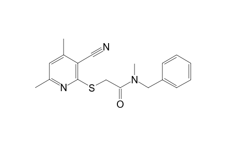 Acetamide, N-benzyl-2-(3-cyano-4,6-dimethylpyridin-2-ylsulfanyl)-N-methyl-