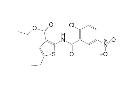 3-thiophenecarboxylic acid, 2-[(2-chloro-5-nitrobenzoyl)amino]-5-ethyl-, ethyl ester