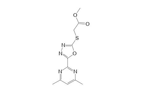 5-(4,6-DIMETHYL-2-PYRIMIDINYL)-2-(METHOXYCARBONYLMETHYLTHIO)-1,3,4-OXADIAZOLE