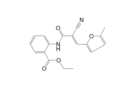 benzoic acid, 2-[[(2E)-2-cyano-3-(5-methyl-2-furanyl)-1-oxo-2-propenyl]amino]-, ethyl ester