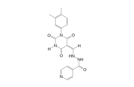 N'-[(E)-(1-(3,4-dimethylphenyl)-2,4,6-trioxotetrahydro-5(2H)-pyrimidinylidene)methyl]isonicotinohydrazide