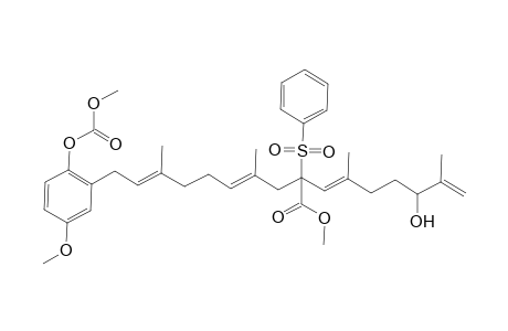 2-[5'-(Benzenesulfonyl)-14'-hydroxy-9'-(methoxycarbonyl)-3',7',11',15'-tetramethylhexadeca-2',6',10',15'-tetraenyl]-1-[(methoxycarbonyl)oxy]-4-methoxybenzene