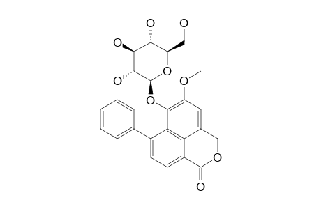 HAEMODOROSE;5-METHOXY-7-PHENYL-6-(3,4,5-TRIHYDROXY-6-(HYDROXYMETHYL)-TETRAHYDRO-2-H-PYRAN-2-YLOXY)-BENZO-[DE]-ISOCHROME-1-(3-H)-ONE