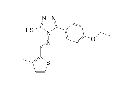5-(4-ethoxyphenyl)-4-{[(E)-(3-methyl-2-thienyl)methylidene]amino}-4H-1,2,4-triazol-3-yl hydrosulfide