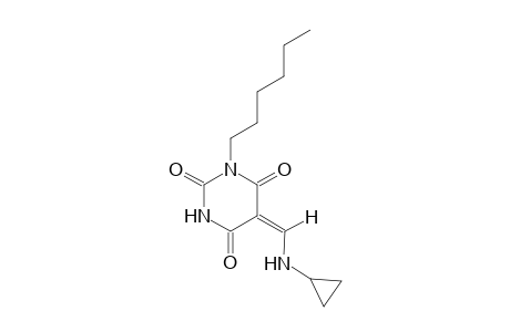 (5E)-5-[(cyclopropylamino)methylene]-1-hexyl-2,4,6(1H,3H,5H)-pyrimidinetrione