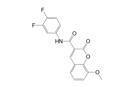 2H-Chromene-3-carboxylic acid, 8-methoxy-2-oxo-, (3,4-difluorophenyl)amide