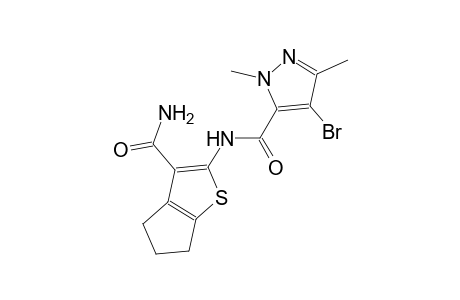 N-[3-(aminocarbonyl)-5,6-dihydro-4H-cyclopenta[b]thien-2-yl]-4-bromo-1,3-dimethyl-1H-pyrazole-5-carboxamide