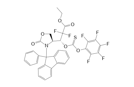ETHYL-(4S,3'R)-2-OXO-3-(9-PHENYLFLUOREN-9-YL)-OXAZOLIDINE-4-(2',2'-DIFLUORO-3'-OXYTHIOCARBONYLPENTAFLUOROPHENYL)-PROPANOATE