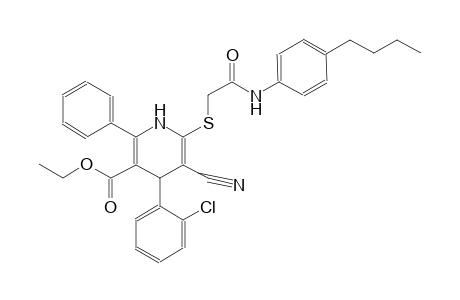 ethyl 6-{[2-(4-butylanilino)-2-oxoethyl]sulfanyl}-4-(2-chlorophenyl)-5-cyano-2-phenyl-1,4-dihydro-3-pyridinecarboxylate