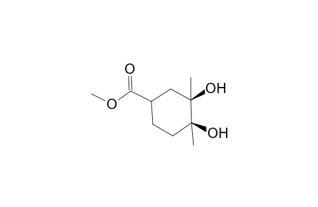 (+-)-Methyl cis-3,4-dihydroxy-3,4-dimethylcyclohexane-1-carboxylate