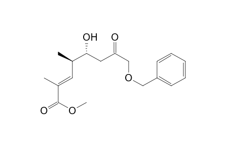 Methyl (R*,R*-(E))-(+-)-5-Hydroxy-2,4-dimethyl-7-oxo-8-(phenylmethoxy)-2-octenoate