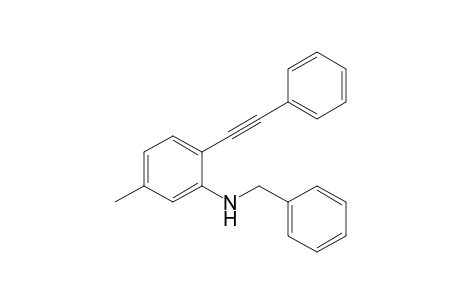 N-Benzyl-5-methyl-2-(phenylethynyl)aniline