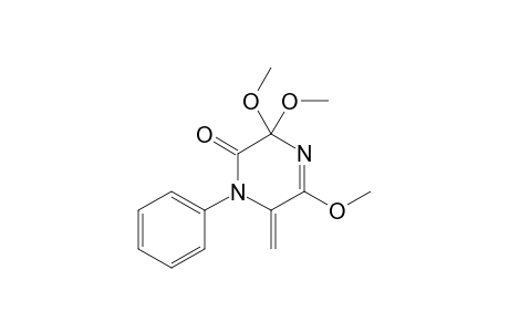 3,3,5-TRIMETHOXY-6-METHYLIDENE-1-PHENYL-3,6-DIHYDROPYRAZIN-2(1H)-ONE