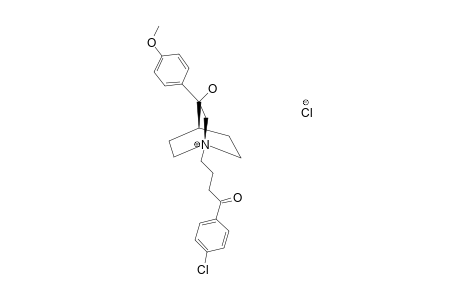 3-PARA-METHOXYPHENYL-3-HYDROXY-N-(4'-PARA-CHLOROPHENYL-4'-OXOBUTYL)-QUINUClIDINIUM_CHLORIDE