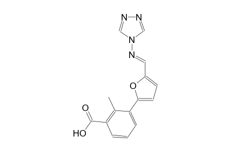 2-methyl-3-{5-[(E)-(4H-1,2,4-triazol-4-ylimino)methyl]-2-furyl}benzoic acid
