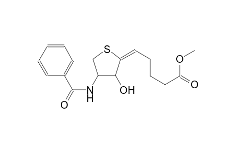 pentanoic acid, 5-[(3S,4S)-4-(benzoylamino)dihydro-3-hydroxythienylidene]-, methyl ester, (5E)-