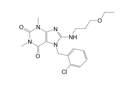 7-(2-chlorobenzyl)-8-[(3-ethoxypropyl)amino]-1,3-dimethyl-3,7-dihydro-1H-purine-2,6-dione