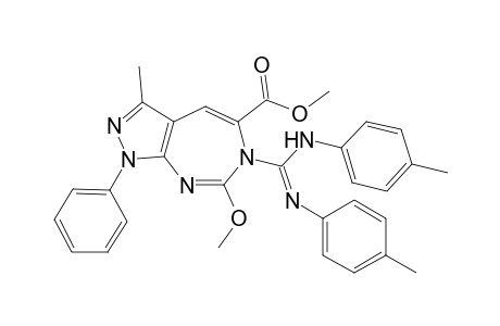 1-Phenyl-3-methyl-5-(methoxycarbonyl)-6-[(4-methylphenylamino)(4-methylphenylimino)methyl]-7-methoxy)pyrazolo[3,4-d][1,3]diazepine