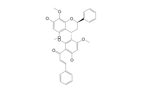 SARCANDRONE-B;7-HYDROXY-5,8-DIMETHOXY-FLAVAN-(4-BETA->3')-2',6'-DIHYDROXY-4'-METHOXY-CHALCONE