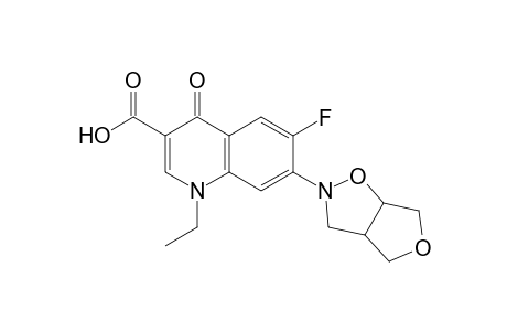 7-(3a,4,6,6a-tetrahydro-3H-furo[3,4-d]isoxazol-2-yl)-1-ethyl-6-fluoro-4-oxo-3-quinolinecarboxylic acid