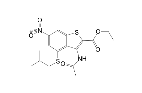 3-Acetylamino-4-isobutylsulfanyl-6-nitro-benzo[b]thiophene-2-carboxylic acid ethyl ester