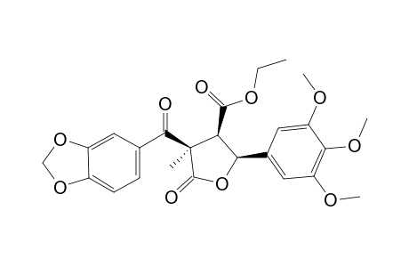 Ethyl 4-(1,3-benzodioxol-5-carbonyl)-2-(3,4,5-trimethoxyphenyl)-4-methyl-5-oxotetrahydrofuran-3-carboxylate diasteromer