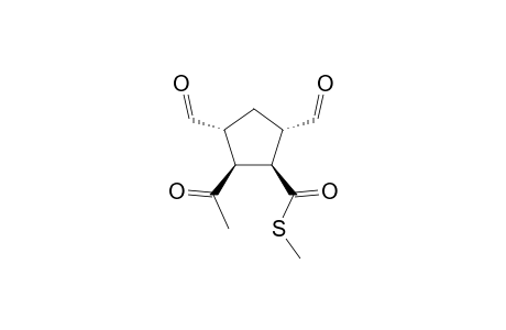 Methyl (2.beta.-acetyl-3.alpha.-formyl-5-.alpha.-formyl)cyclopentyl-.beta.thiocarboxylate