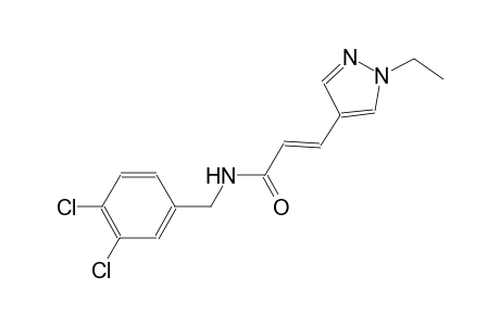 (2E)-N-(3,4-dichlorobenzyl)-3-(1-ethyl-1H-pyrazol-4-yl)-2-propenamide
