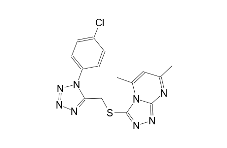 [1,2,4]triazolo[4,3-a]pyrimidine, 3-[[[1-(4-chlorophenyl)-1H-tetrazol-5-yl]methyl]thio]-5,7-dimethyl-