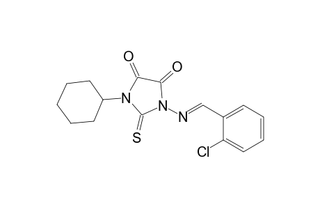 1-[(E)-(2-chlorobenzylidene)amino]-3-cyclohexyl-2-thioxo-imidazolidine-4,5-quinone