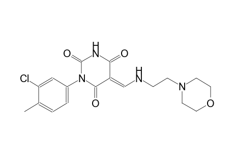 (5E)-1-(3-chloro-4-methylphenyl)-5-({[2-(4-morpholinyl)ethyl]amino}methylene)-2,4,6(1H,3H,5H)-pyrimidinetrione