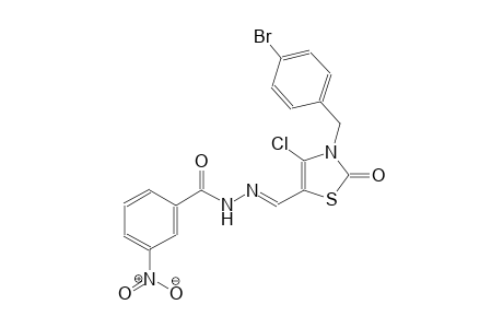 N'-{(E)-[3-(4-bromobenzyl)-4-chloro-2-oxo-2,3-dihydro-1,3-thiazol-5-yl]methylidene}-3-nitrobenzohydrazide