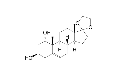 Androst-5-en-17-one, 1,3-dihydroxy-, cyclic 1,2-ethanediyl acetal, (1.alpha.,3.beta.)-