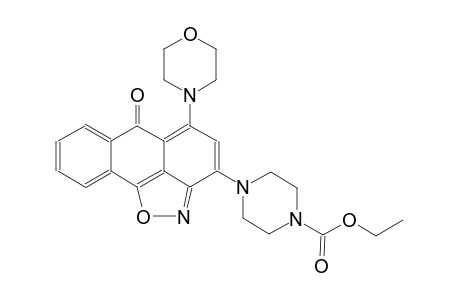 1-piperazinecarboxylic acid, 4-[5-(4-morpholinyl)-6-oxo-6H-anthra[1,9-cd]isoxazol-3-yl]-, ethyl ester